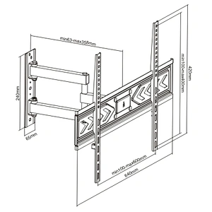 SUPER ECONOMY FULL MOTION TV WALL MOUNT