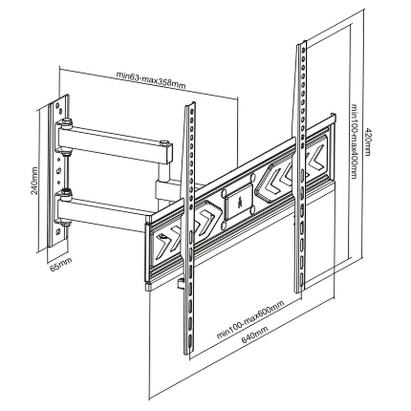 SUPER ECONOMY FULL MOTION TV WALL MOUNT